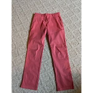 Vineyard Vines Breaker Pant Mens 28x32 Pink/Coral Color EUC Slim Fit EUC